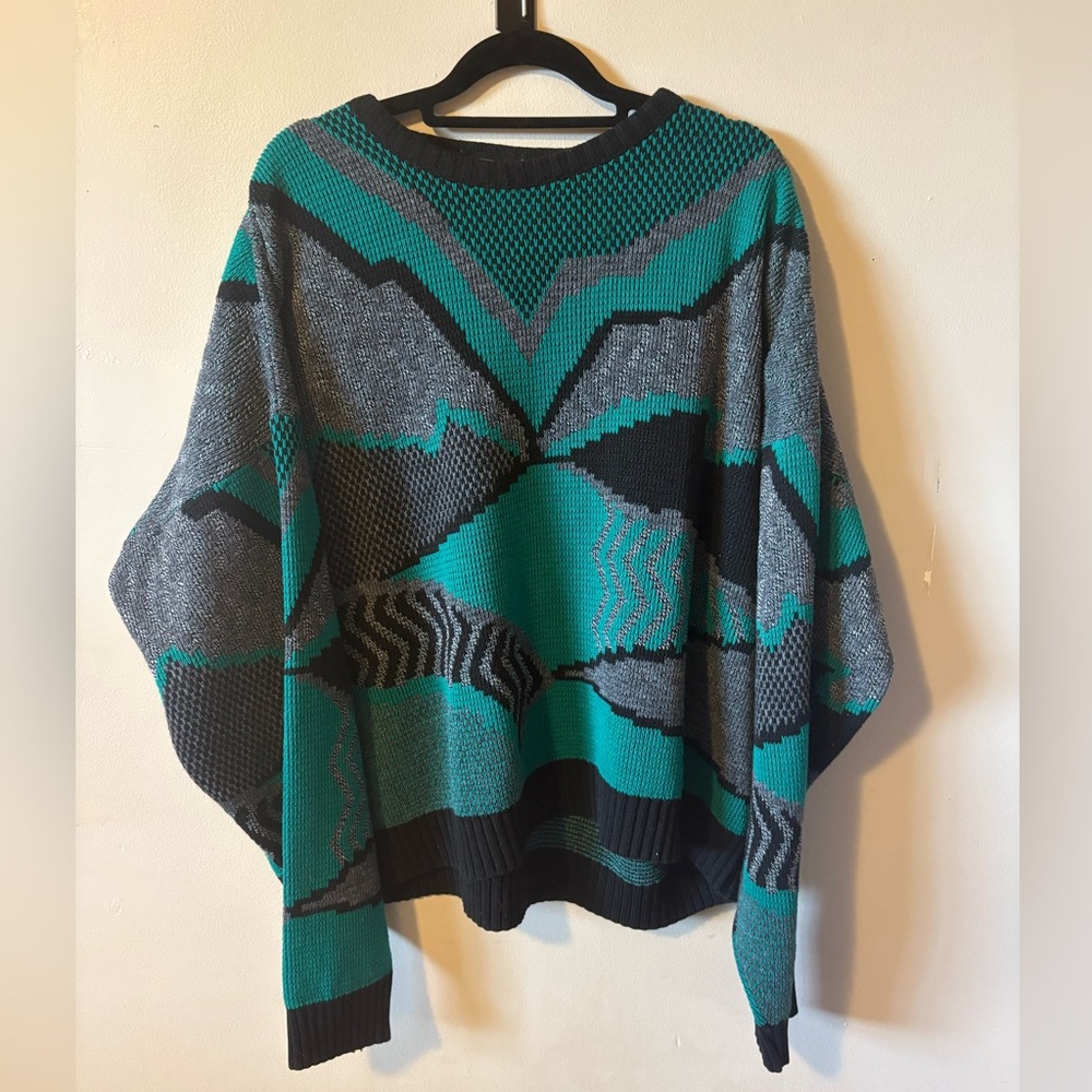 Vintage Sears Aztec Pattern Knit Sweater